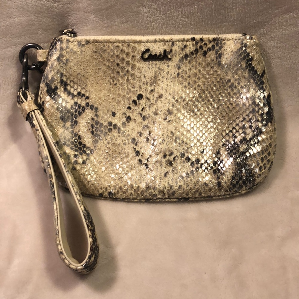 Coach Snakeskin Wristlet